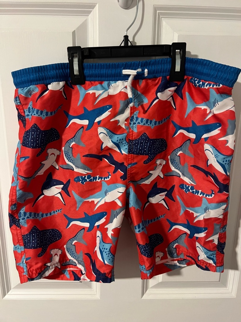 Mini Boden Swim Trunks Shorts with White Mesh Lining Sharks size 11-12 152cm